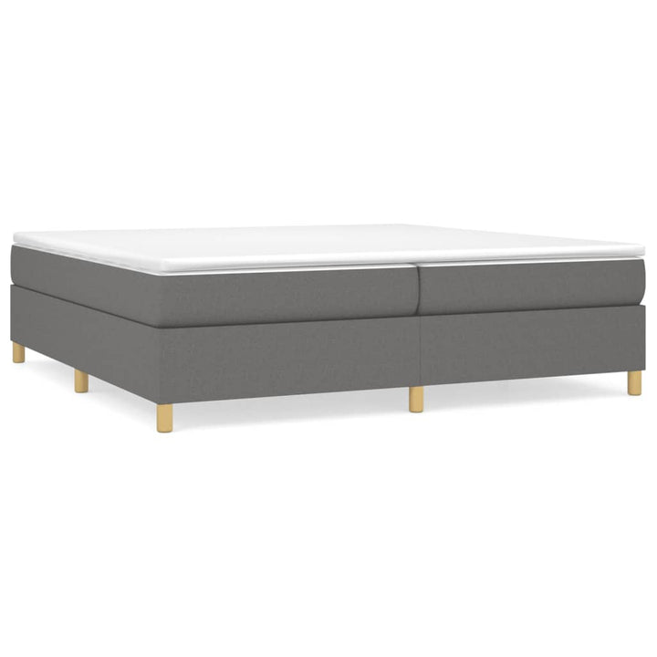 Boxspring sengeramme 200x200 cm stof mørkegrå