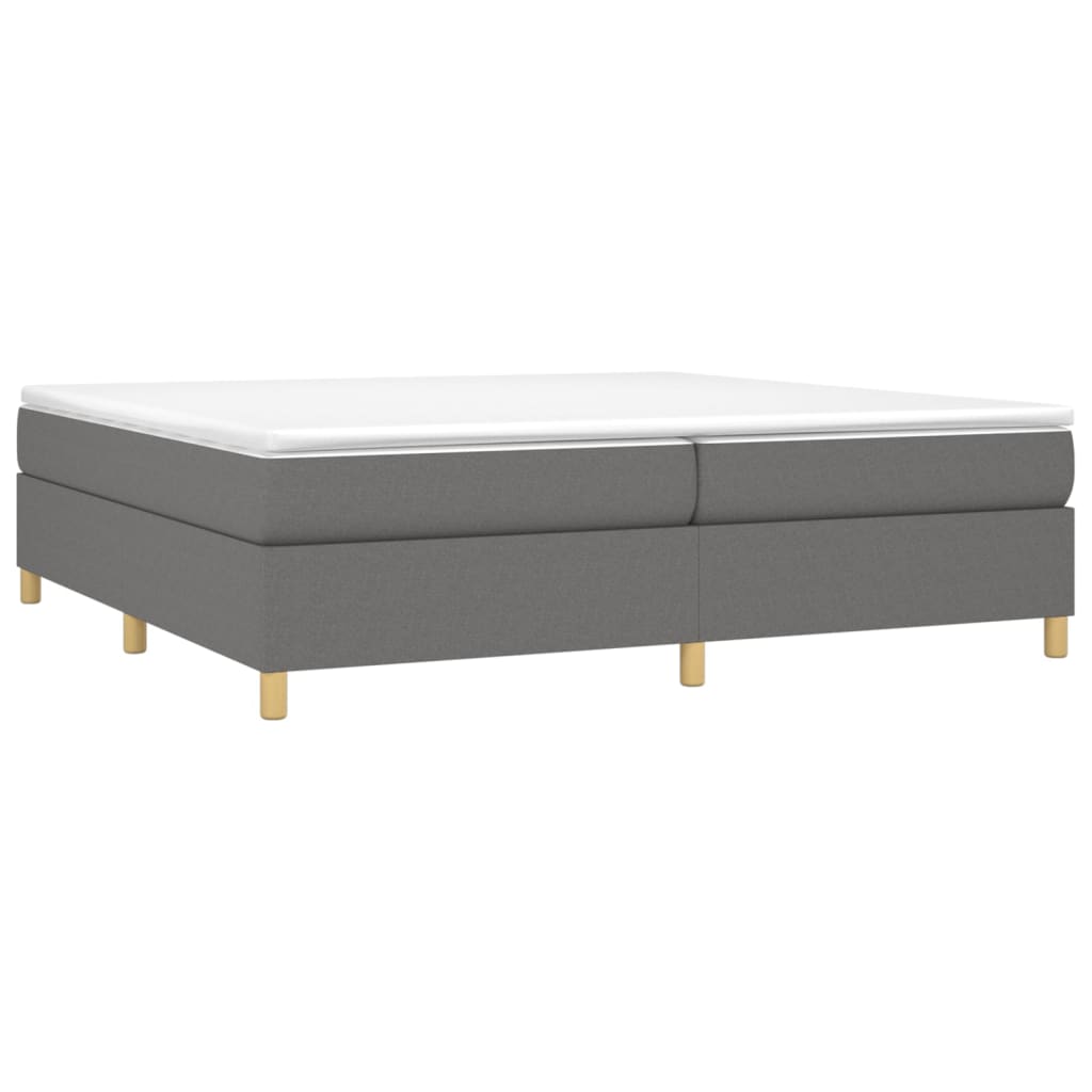 Boxspring sengeramme 200x200 cm stof mørkegrå