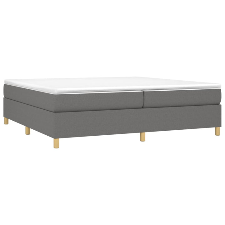 Boxspring sengeramme 200x200 cm stof mørkegrå