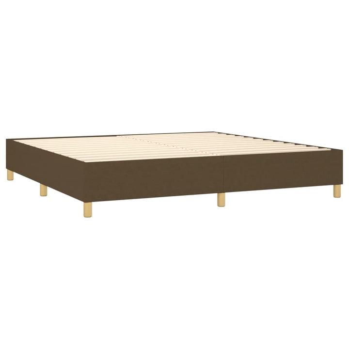 Boxspring sengeramme 200x200 cm stof mørkebrun