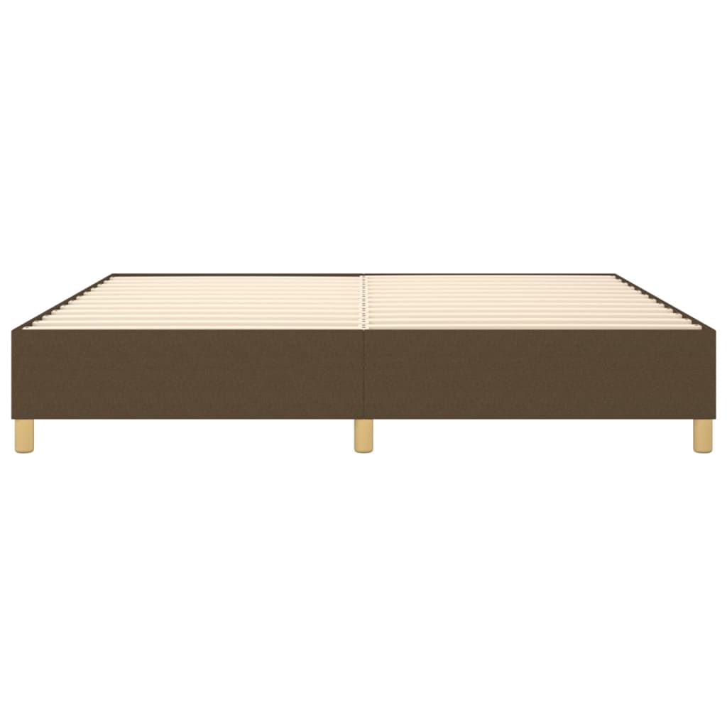 Boxspring sengeramme 200x200 cm stof mørkebrun