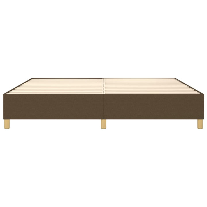 Boxspring sengeramme 200x200 cm stof mørkebrun