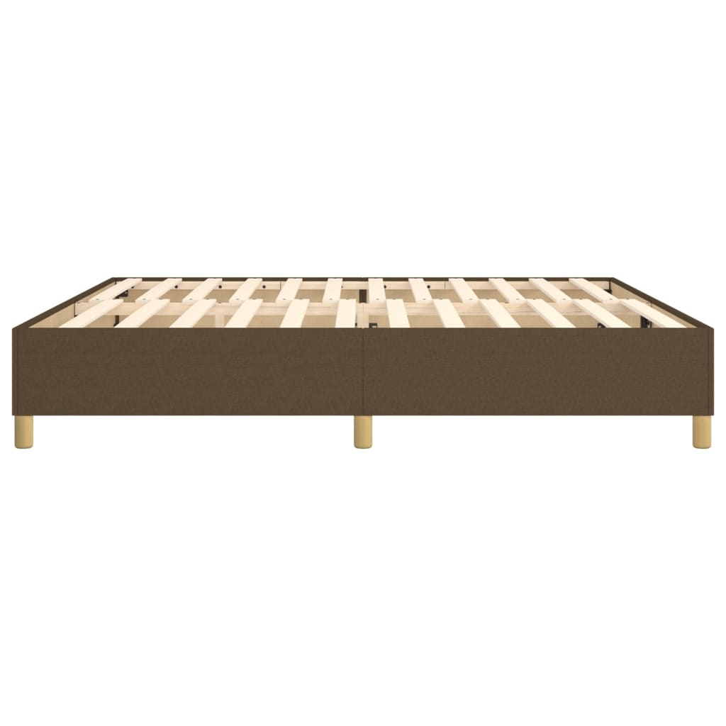 Boxspring sengeramme 200x200 cm stof mørkebrun