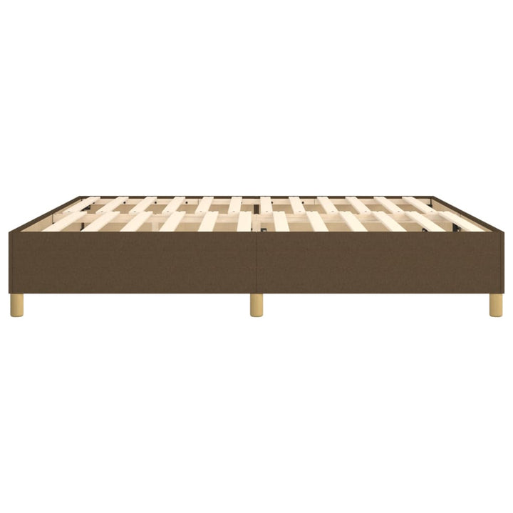 Boxspring sengeramme 200x200 cm stof mørkebrun