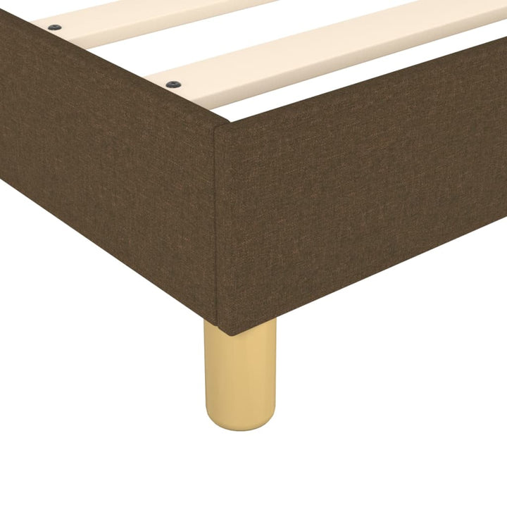 Boxspring sengeramme 200x200 cm stof mørkebrun