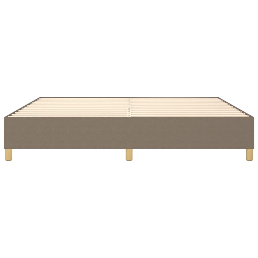 Boxspring sengeramme 200x200 cm stof gråbrun