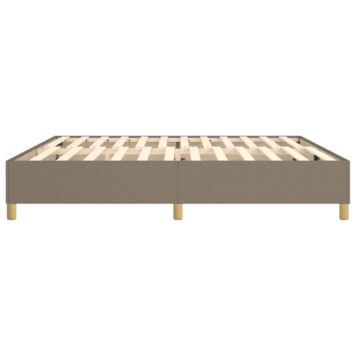 Boxspring sengeramme 200x200 cm stof gråbrun