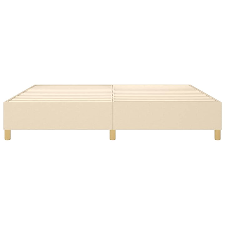 Boxspring sengeramme 200x200 cm stof cremefarvet