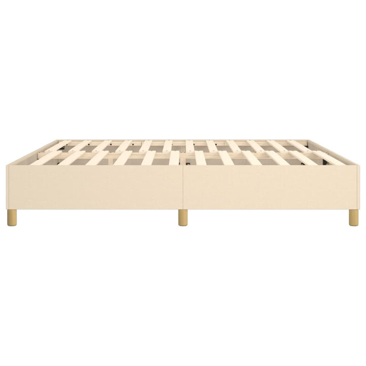 Boxspring sengeramme 200x200 cm stof cremefarvet