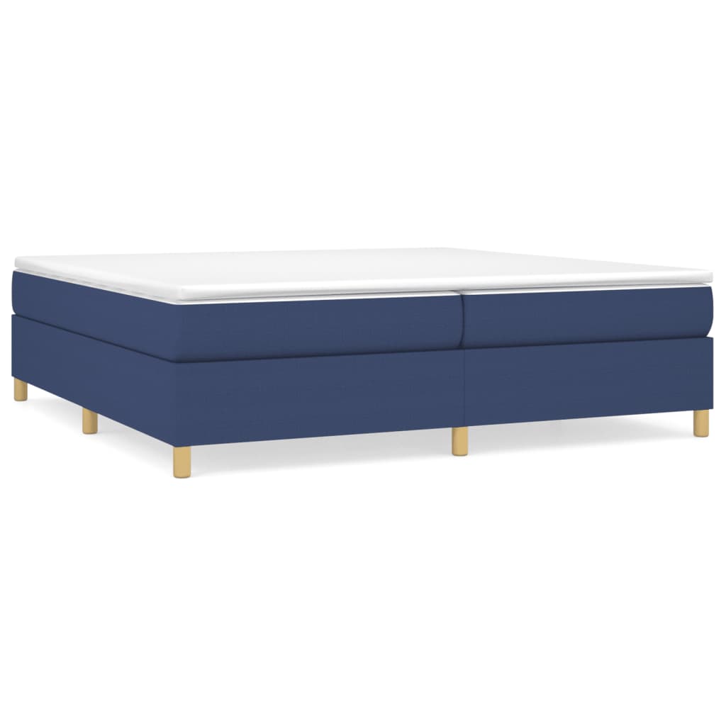 Boxspring sengeramme 200x200 cm stof blå