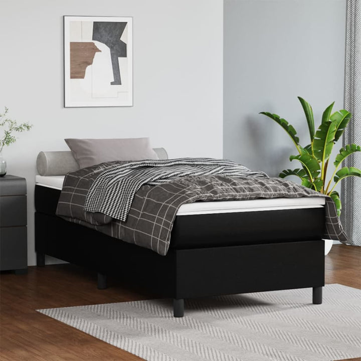Boxspring sengeramme 80x200 cm kunstlæder sort