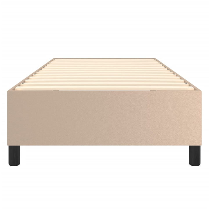 Boxspring sengeramme 80x200 cm kunstlæder cappuccinofarvet