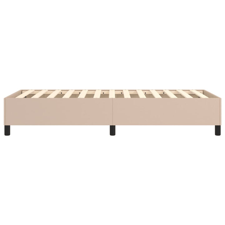 Boxspring sengeramme 80x200 cm kunstlæder cappuccinofarvet