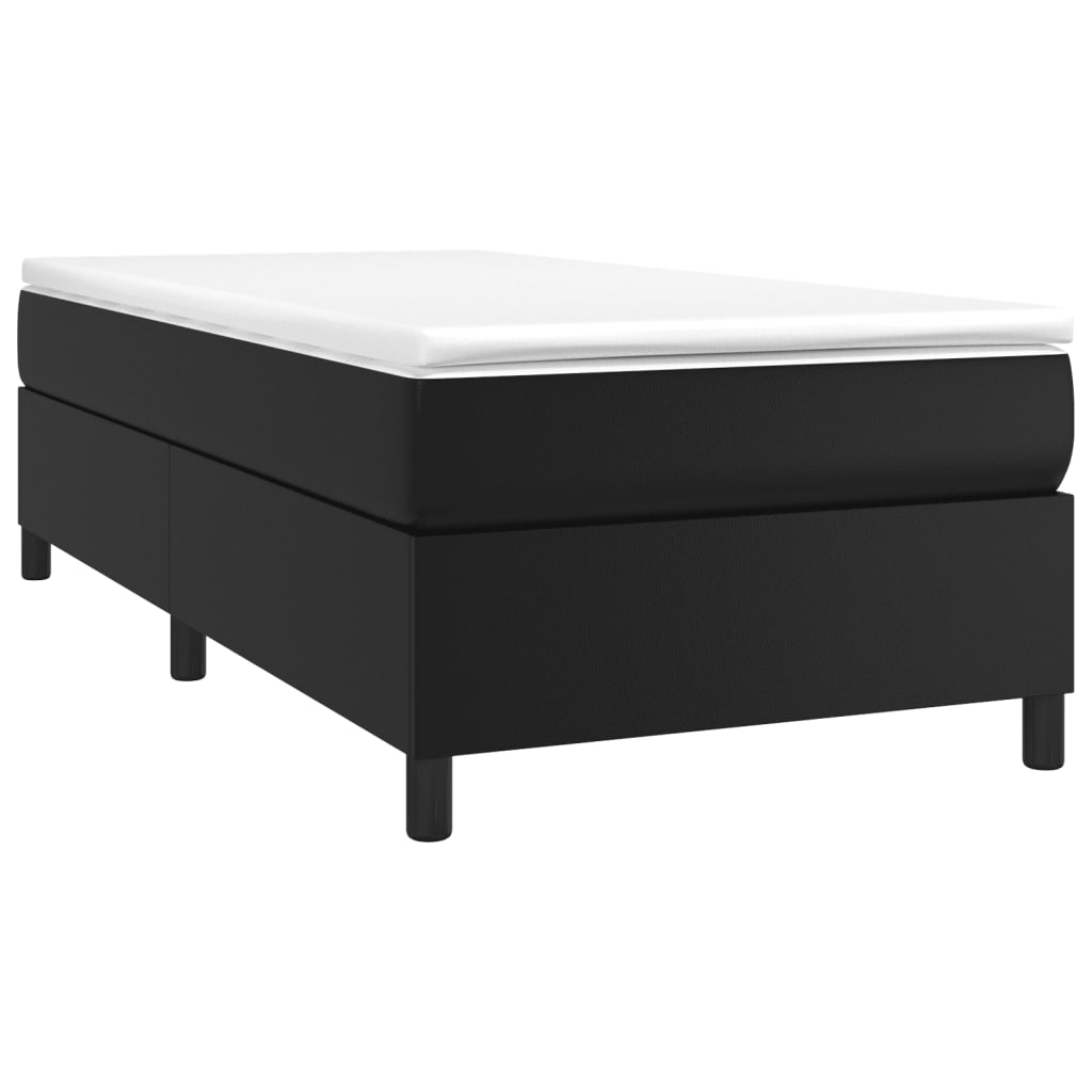 Boxspring sengeramme 90x190 cm kunstlæder sort