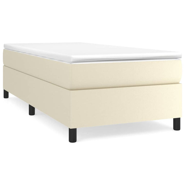Boxspring sengeramme 90x190 cm kunstlæder brun