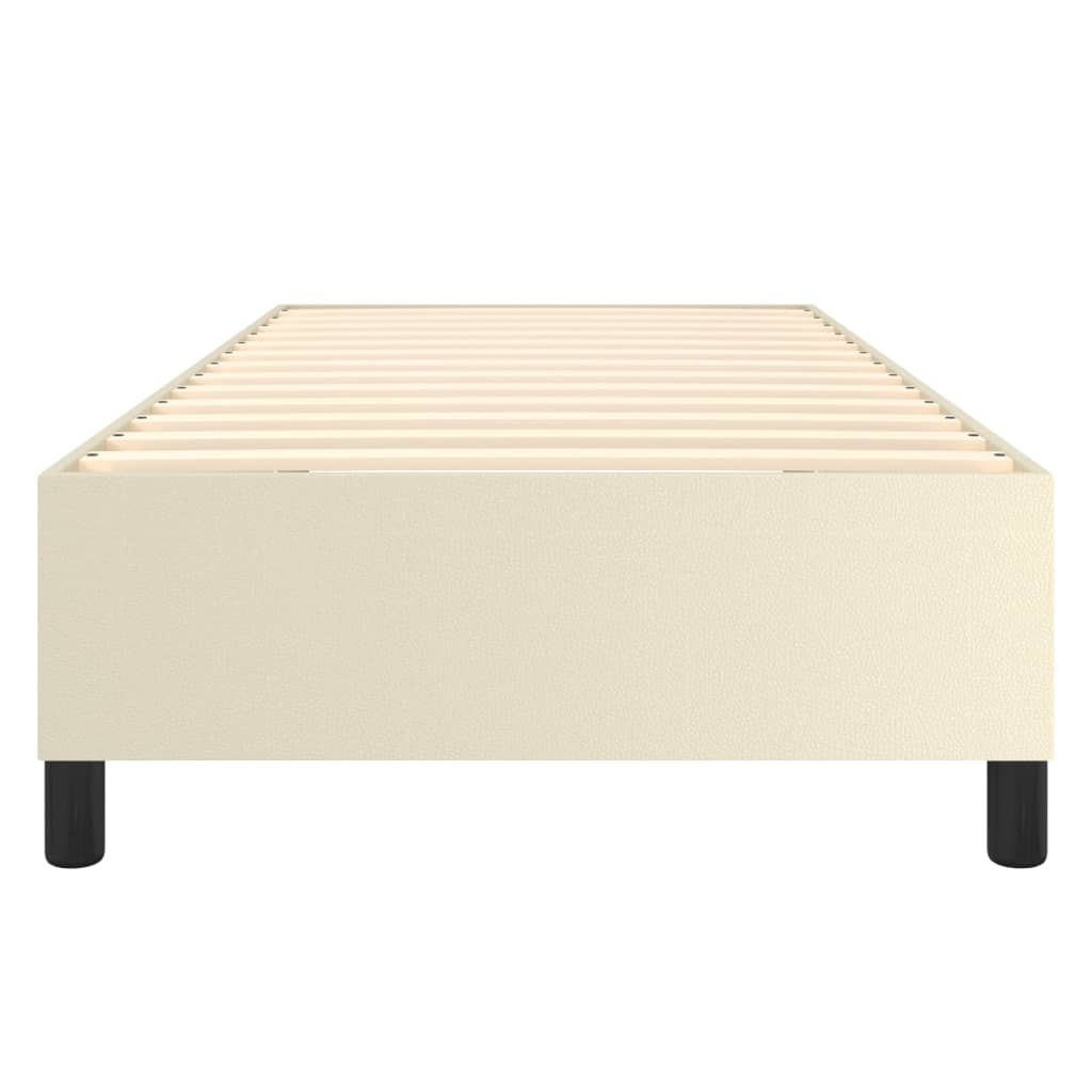 Boxspring sengeramme 90x190 cm kunstlæder brun