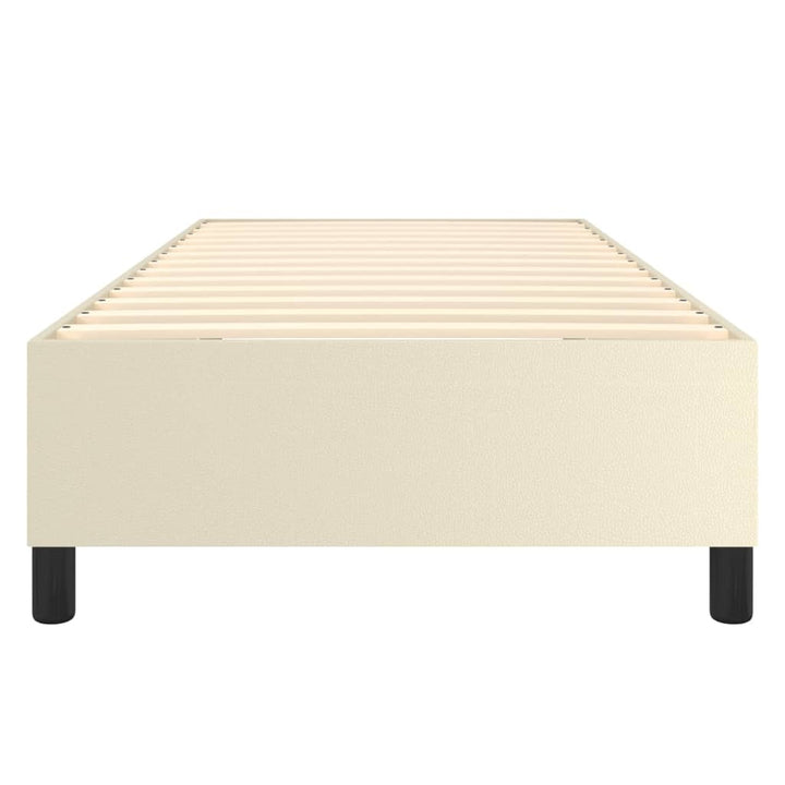 Boxspring sengeramme 90x190 cm kunstlæder brun