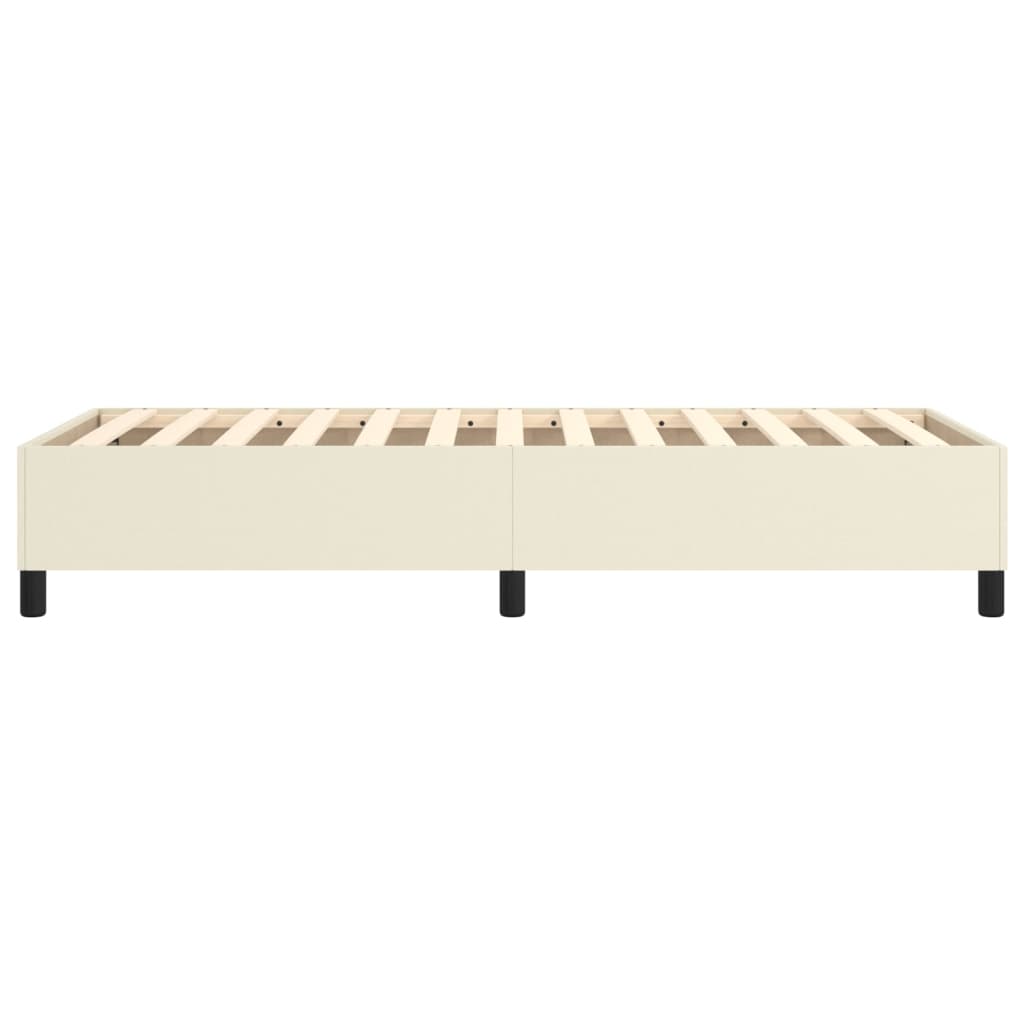 Boxspring sengeramme 90x190 cm kunstlæder brun