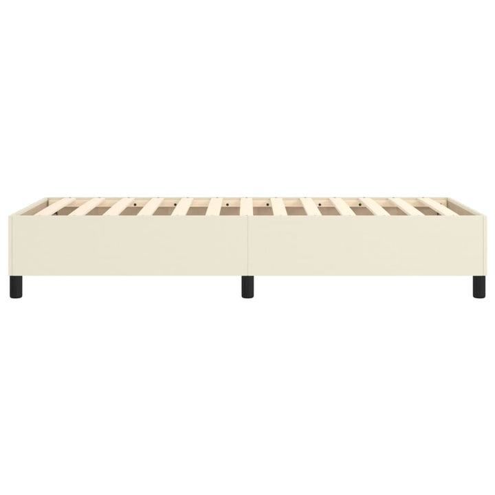 Boxspring sengeramme 90x190 cm kunstlæder brun