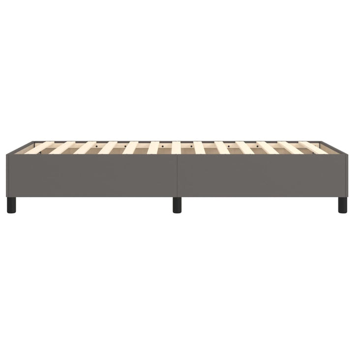 Boxspring sengeramme 90x190 cm kunstlæder grå