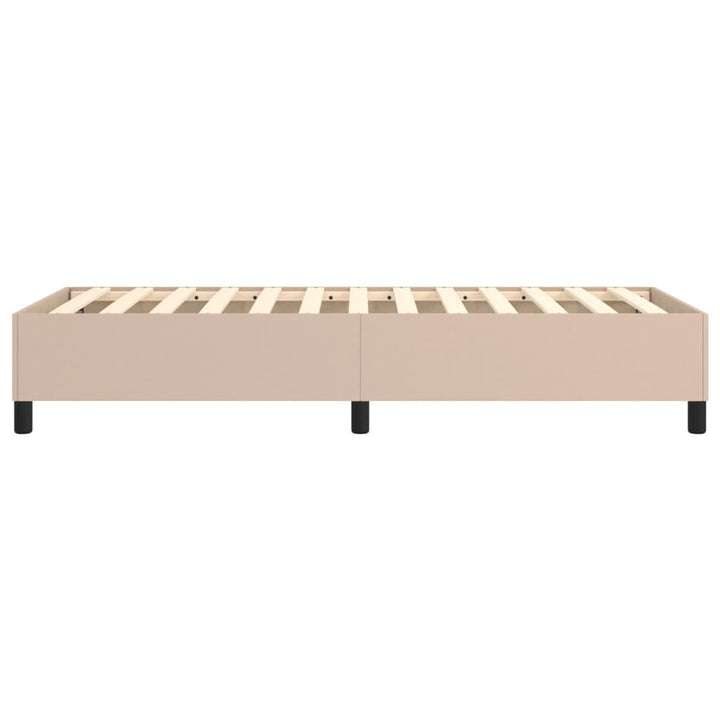 Boxspring sengeramme 90x190 cm kunstlæder cappuccinofarvet