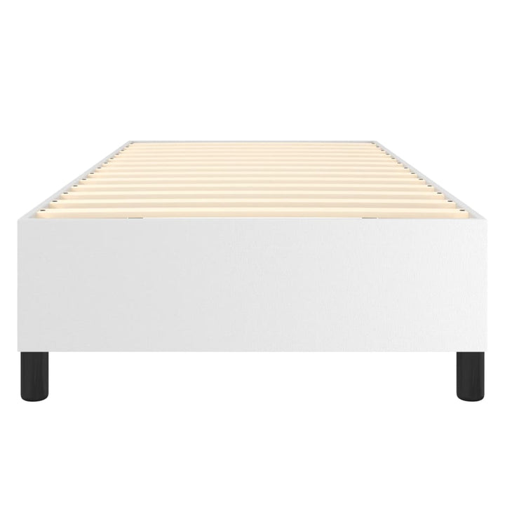 Boxspring sengeramme 90x200 cm kunstlæder hvid