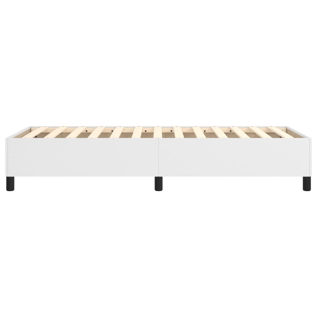 Boxspring sengeramme 90x200 cm kunstlæder hvid