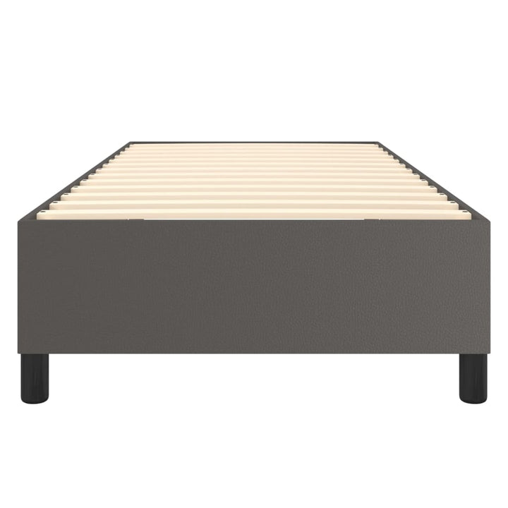 Boxspring sengeramme 90x200 cm kunstlæder grå