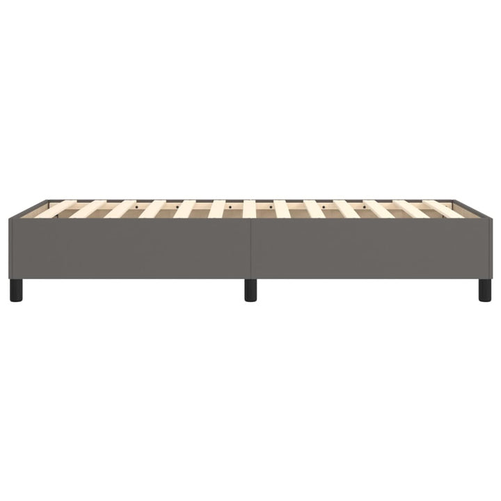 Boxspring sengeramme 90x200 cm kunstlæder grå