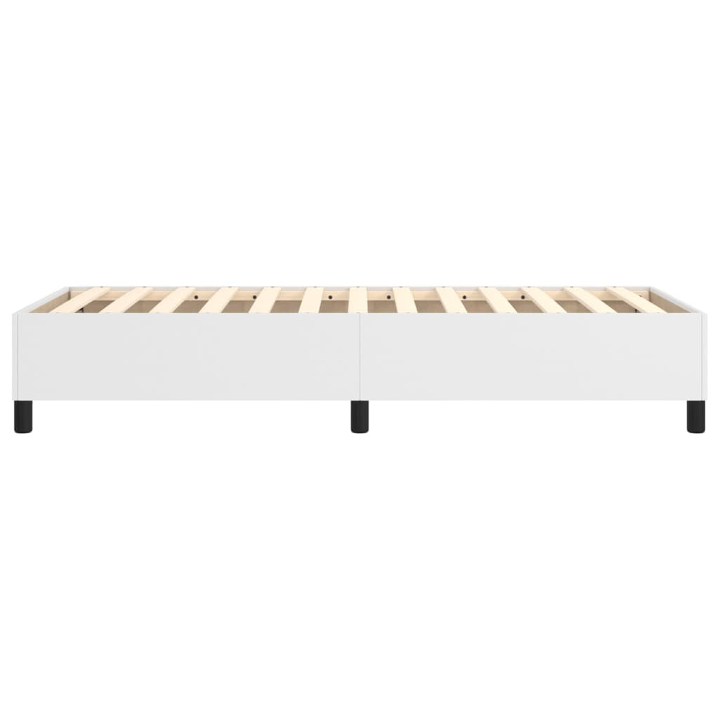 Boxspring sengeramme 100x200 cm kunstlæder hvid