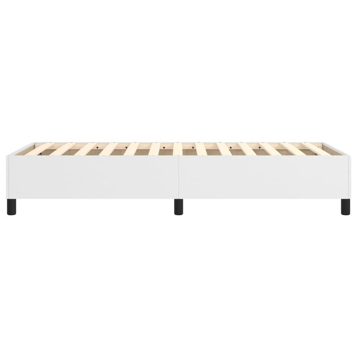 Boxspring sengeramme 100x200 cm kunstlæder hvid