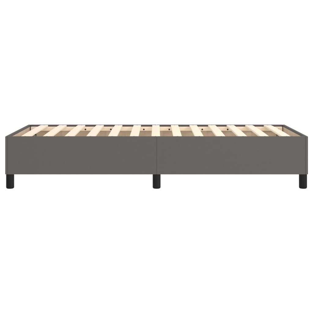 Boxspring sengeramme 100x200 cm kunstlæder grå
