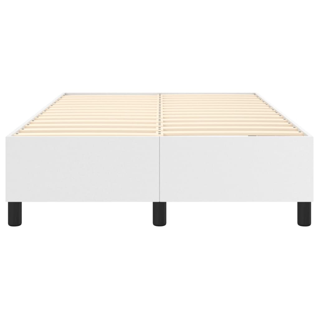Boxspring sengeramme 120x200 cm kunstlæder hvid