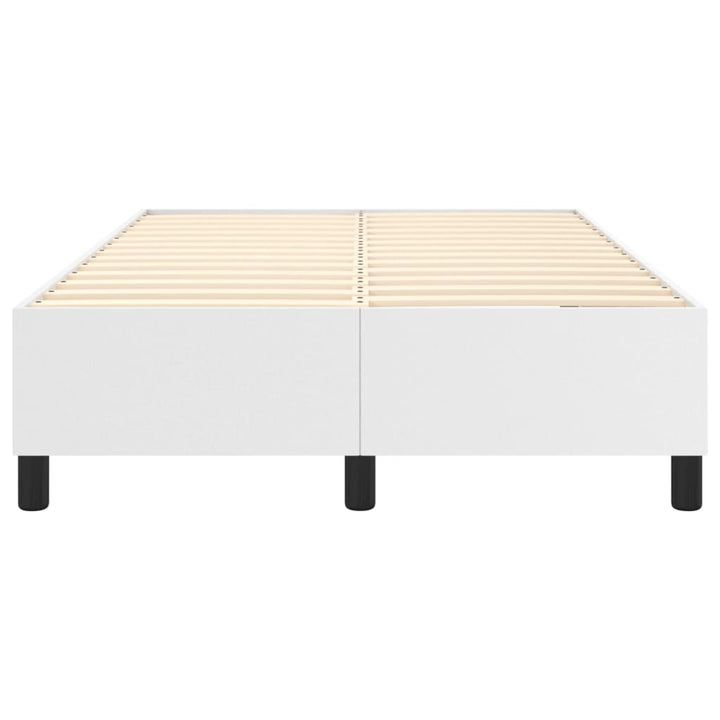 Boxspring sengeramme 120x200 cm kunstlæder hvid
