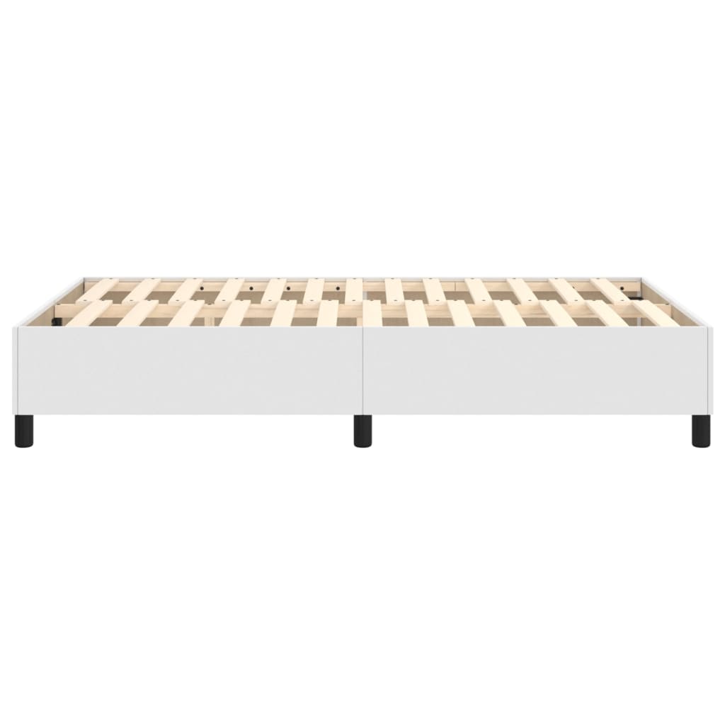 Boxspring sengeramme 120x200 cm kunstlæder hvid