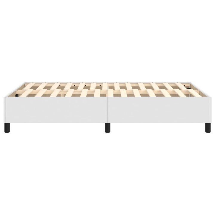 Boxspring sengeramme 120x200 cm kunstlæder hvid