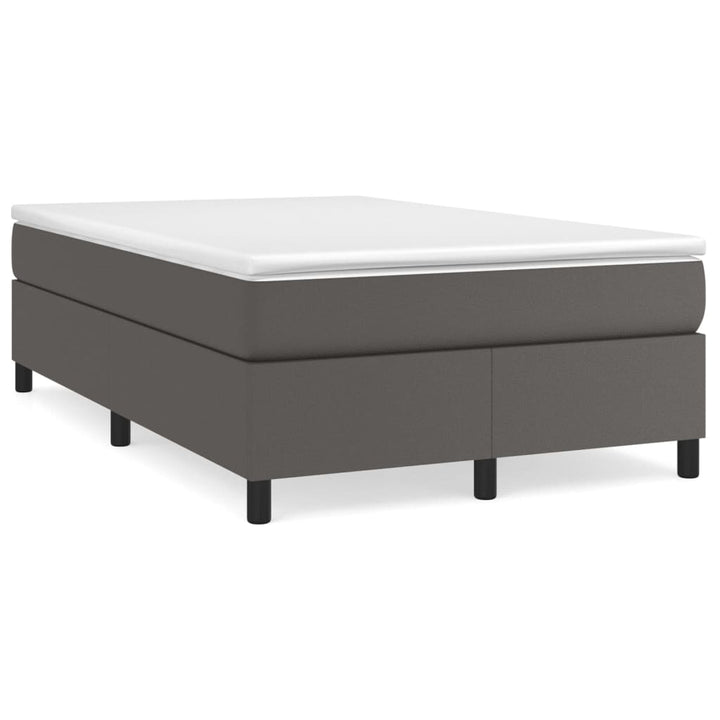 Boxspring sengeramme 120x200 cm kunstlæder grå
