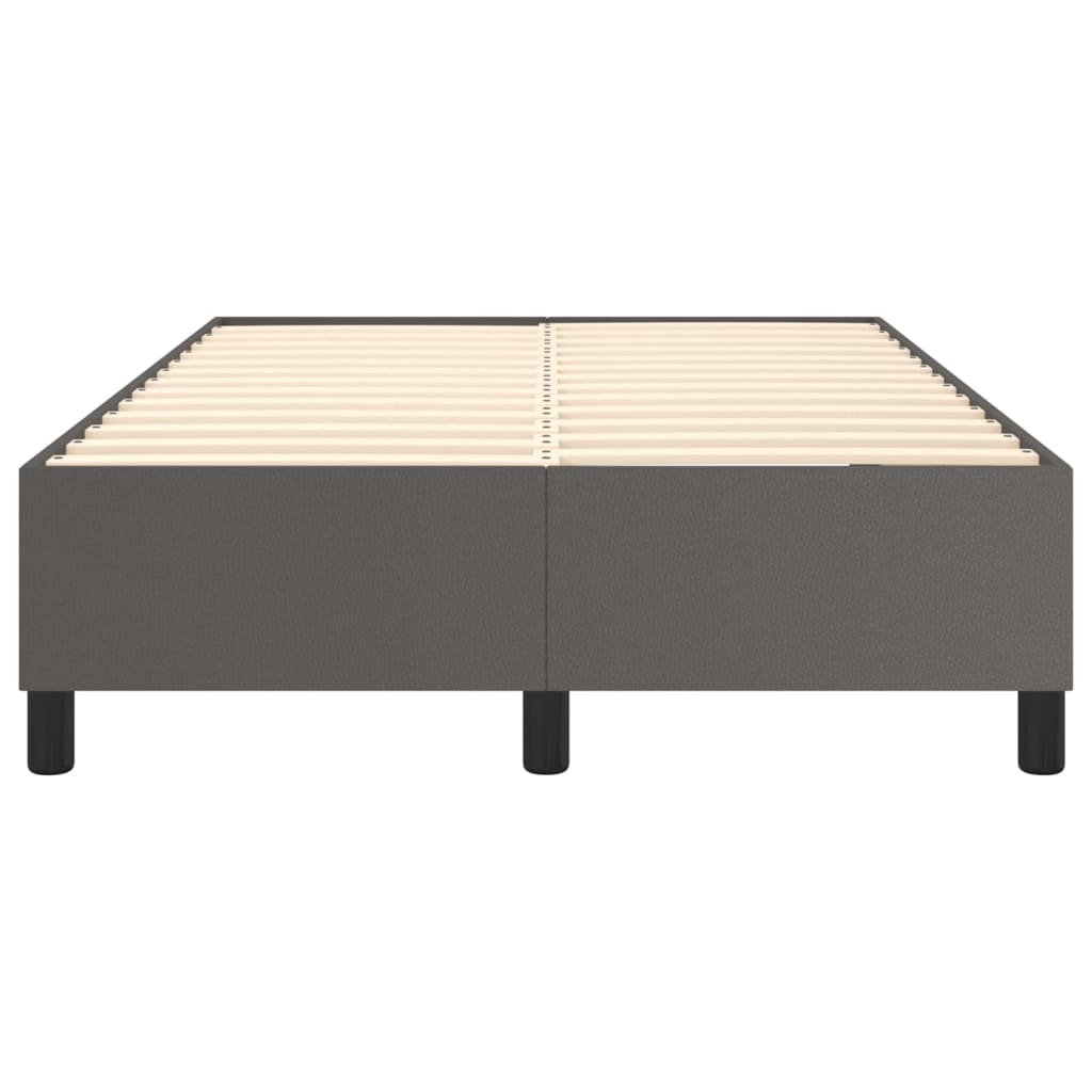 Boxspring sengeramme 120x200 cm kunstlæder grå