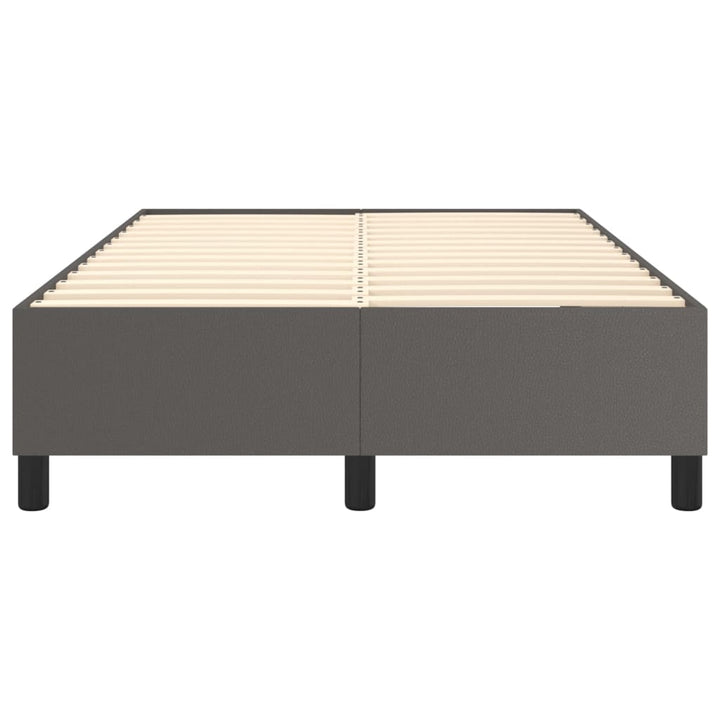 Boxspring sengeramme 120x200 cm kunstlæder grå