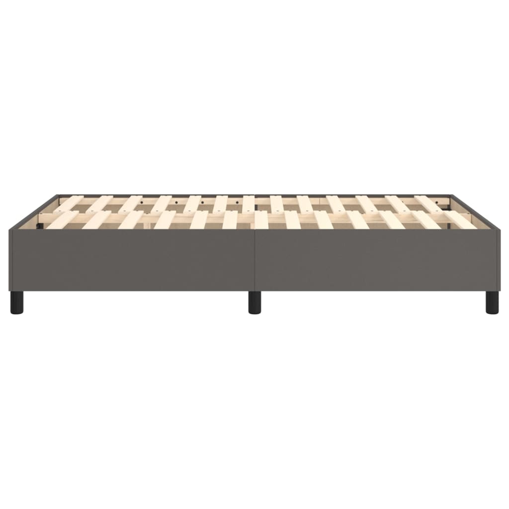 Boxspring sengeramme 120x200 cm kunstlæder grå