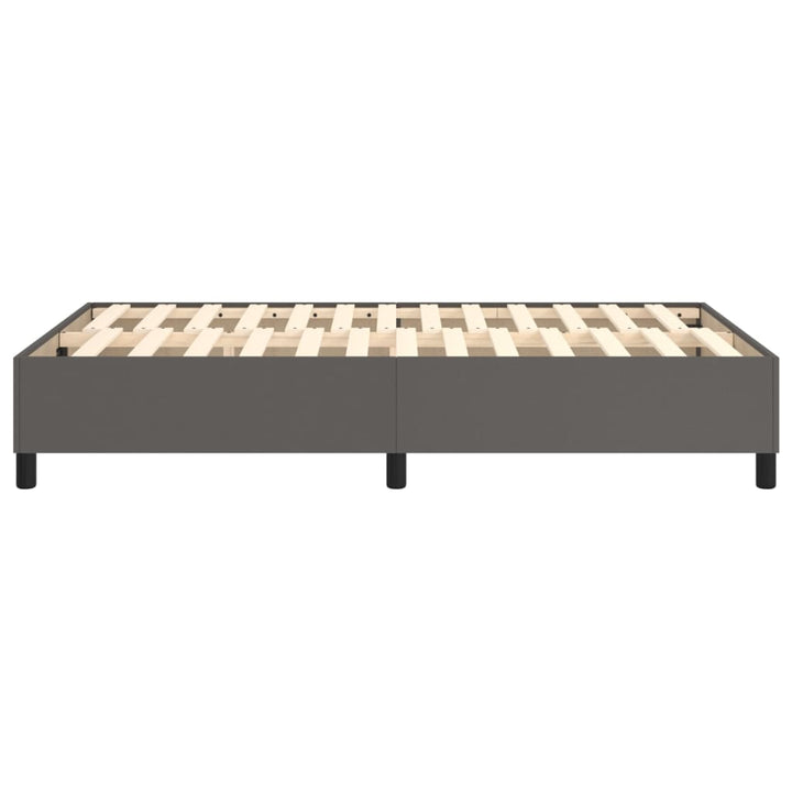 Boxspring sengeramme 120x200 cm kunstlæder grå
