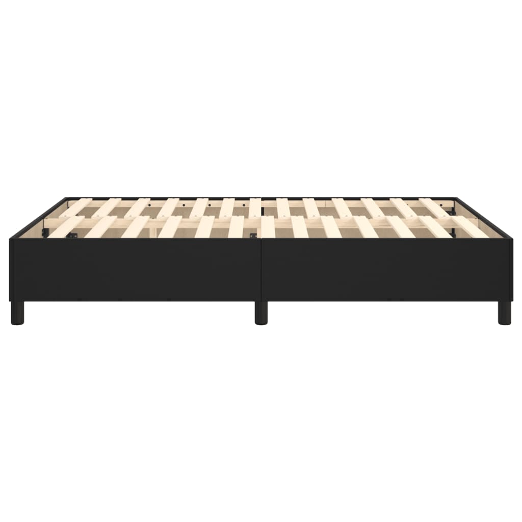 Boxspring sengeramme 140x190 cm kunstlæder sort