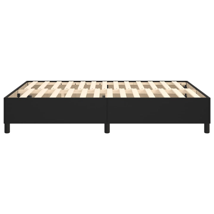 Boxspring sengeramme 140x190 cm kunstlæder sort