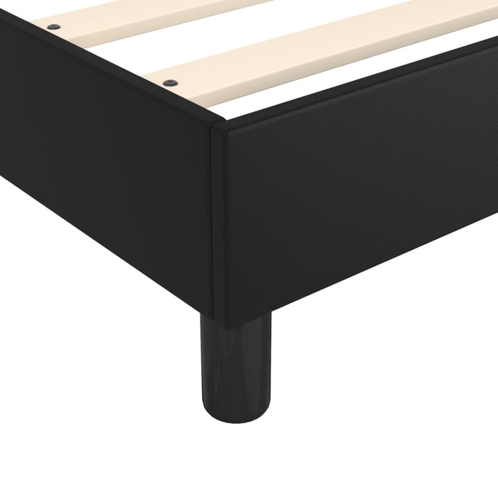 Boxspring sengeramme 140x190 cm kunstlæder sort