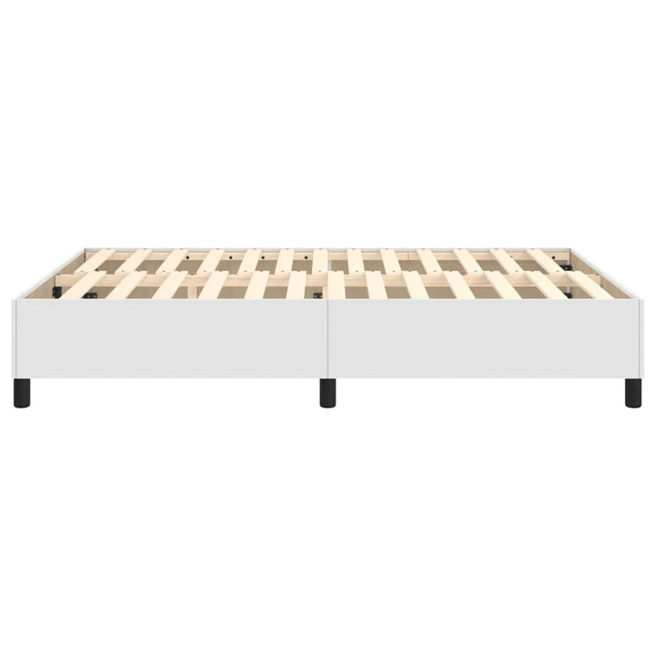 Boxspring sengeramme 140x190 cm kunstlæder hvid