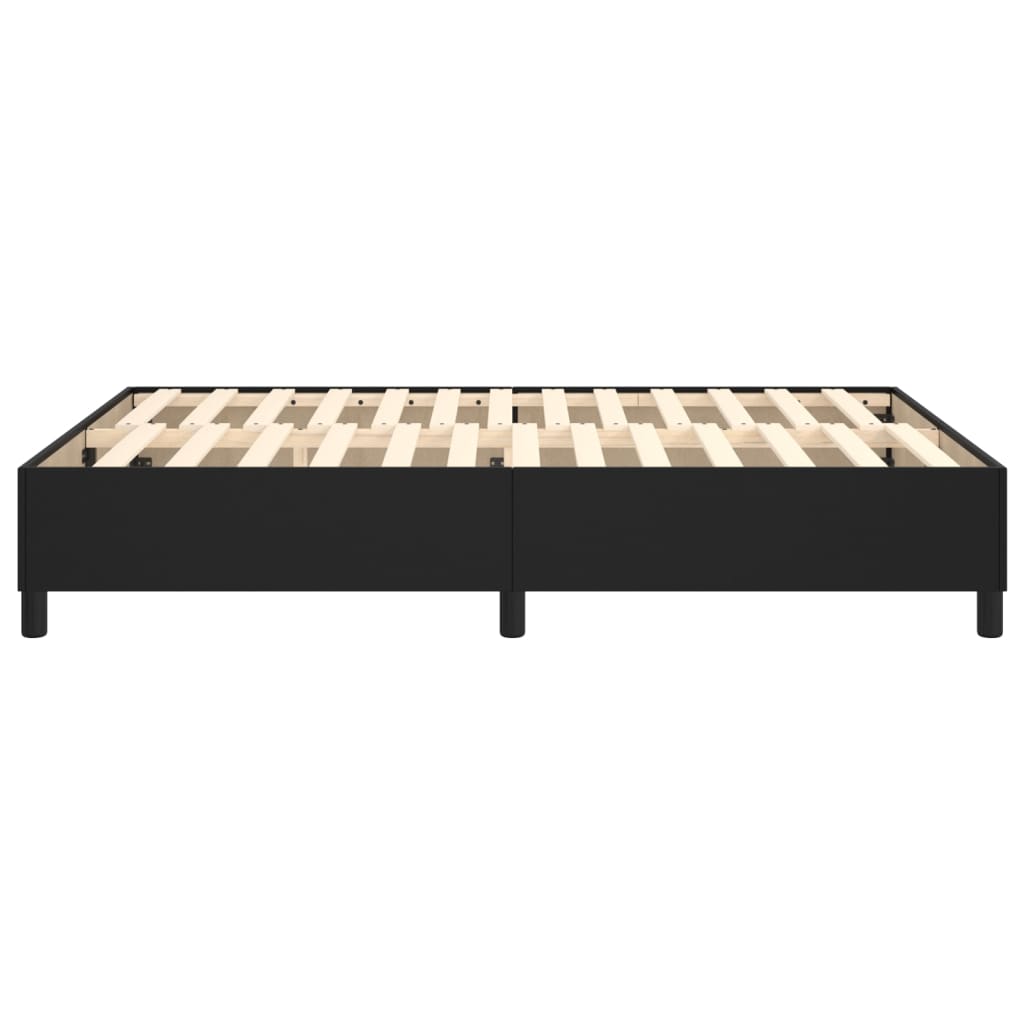 Boxspring sengeramme 140x200 cm kunstlæder sort