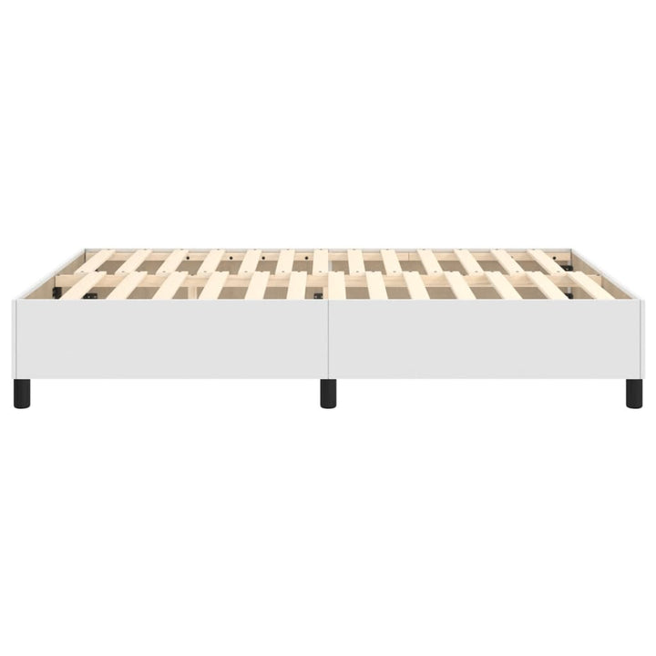 Boxspring sengeramme 140x200 cm kunstlæder hvid