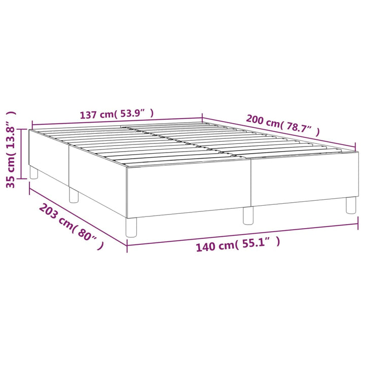 Boxspring sengeramme 140x200 cm kunstlæder brun