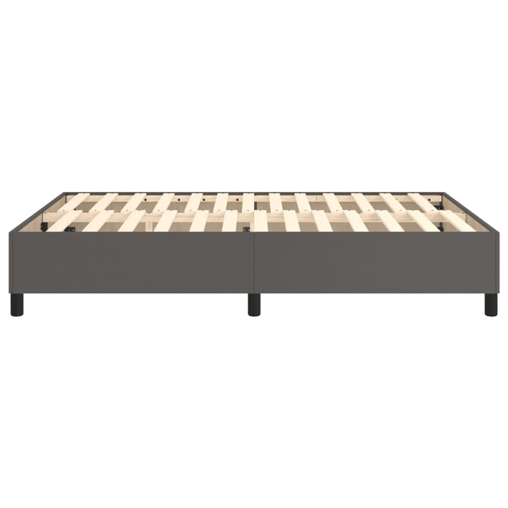 Boxspring sengeramme 140x200 cm kunstlæder grå