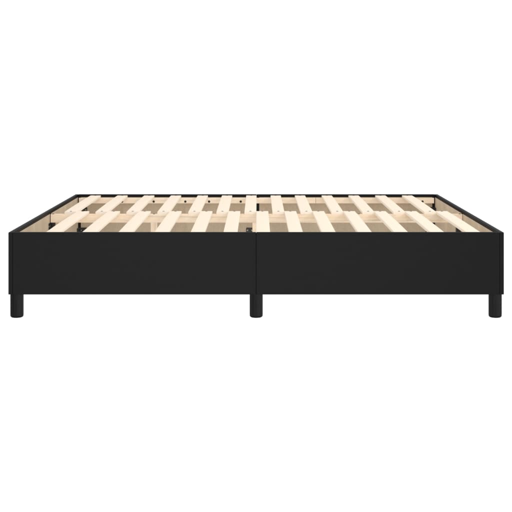 Boxspring sengeramme 160x200 cm kunstlæder sort